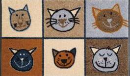 Dørmåtte Miau Miau 50x75cm