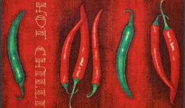 Gulvmåtte Hot Chilli 75x120cm