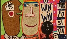 Gulvmåtte Think Positiv 50x75cm
