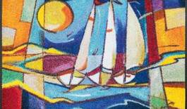 Gulvmåtte sailing home 50x75cm