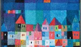 Gulvmåtte Colourful Houses 50x75cm