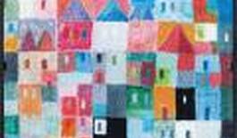 Dørmåtte Colourful Houses 75x190cm