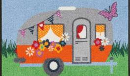 Dørmåtte Happy Camping 50x75cm