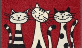 Gulvmåtte Three Cats 40x60cm