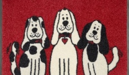 Gulvmåtte Three Dogs 40x60cm