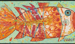 Gulvmåtte Funky Fish 60x180cm